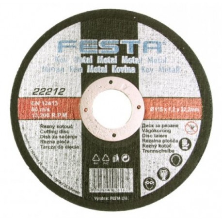 Kotouč řezný FESTA na kov 115x1x22.2mm