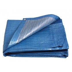 PE plachta zakrývací 4x5m 70g/1m2 modro-stříbrná