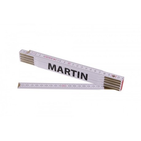 Metr skládací 2m MARTIN (PROFI,bílý,dřevo)