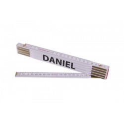 Metr skládací 2m DANIEL (PROFI,bílý,dřevo)