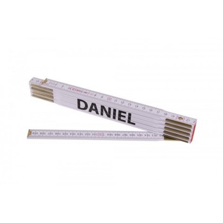 Metr skládací 2m DANIEL (PROFI,bílý,dřevo)