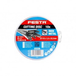 Kotouč řezný FESTA na kov 115x1x22.2mm plechový box 10ks